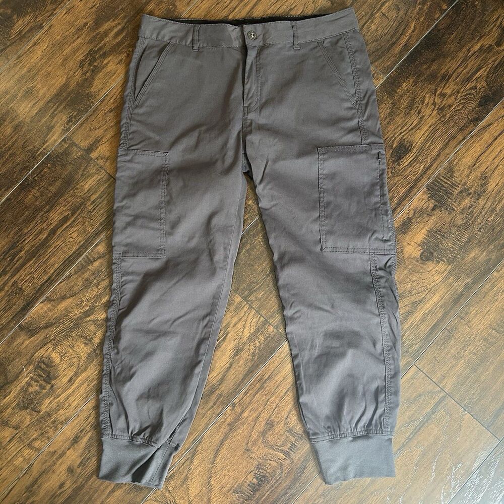 Prana Womens 12 Sky Canyon Jogger Pants Cargo Hiking Outdoor Nylon Stretch Grey